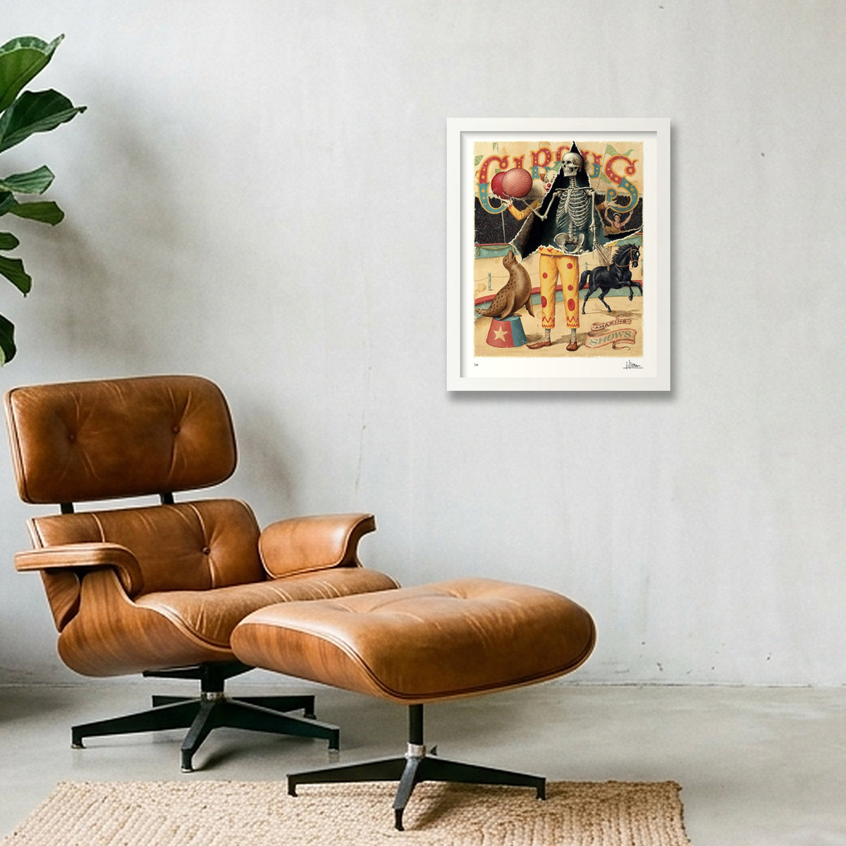 Circus Clown, Limited Edition Prints — 28×35cm, 11×14" White Frame