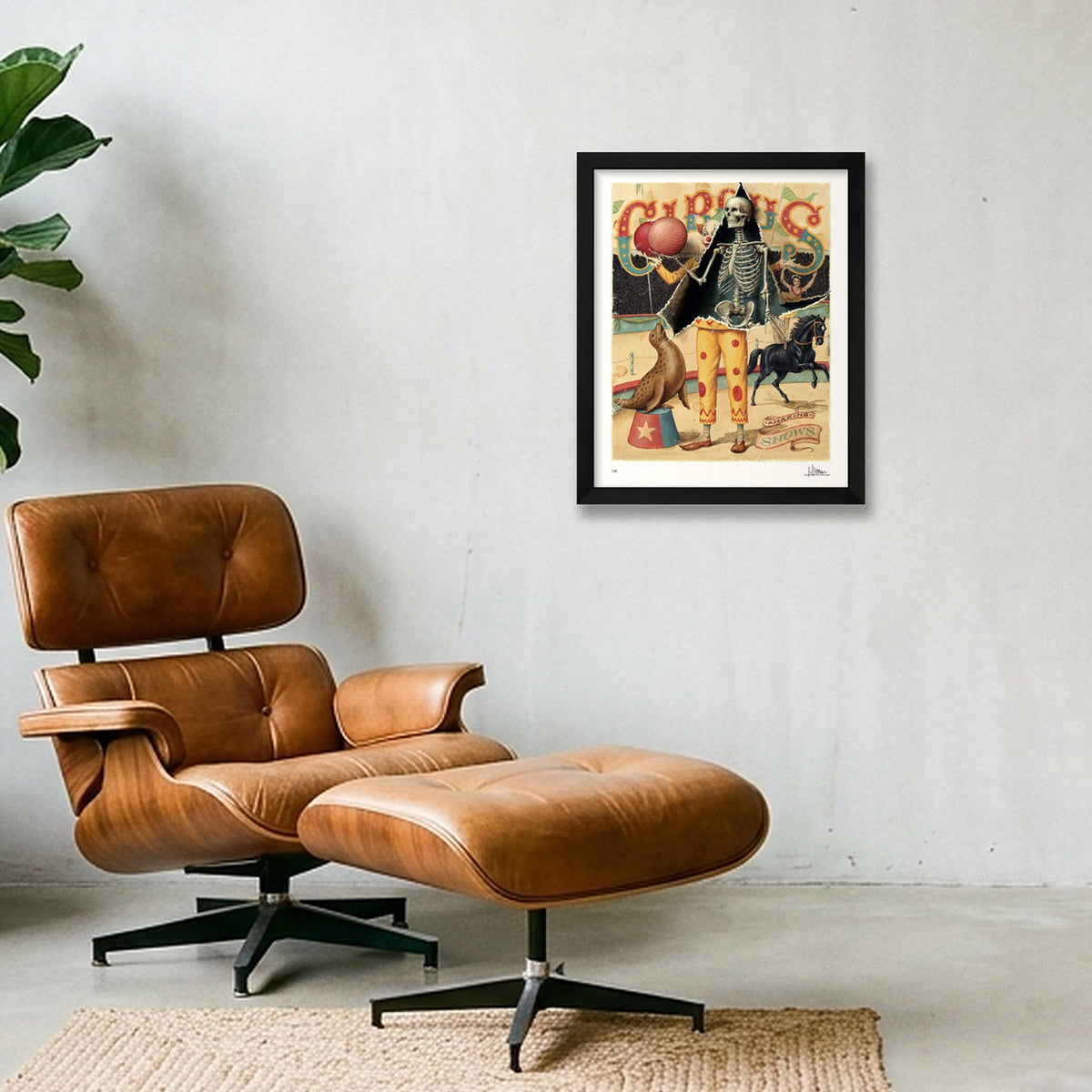 Circus Clown, Limited Edition Prints — 28×35cm, 11×14" Black Frame
