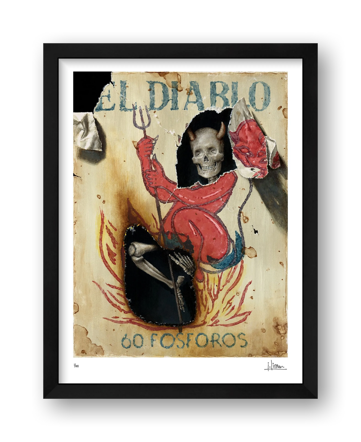El Diablo, Limited Edition Print — framed