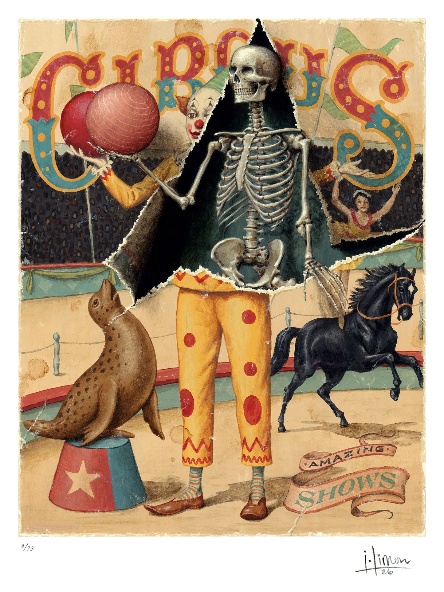 Circus Clown Limited Edition Print