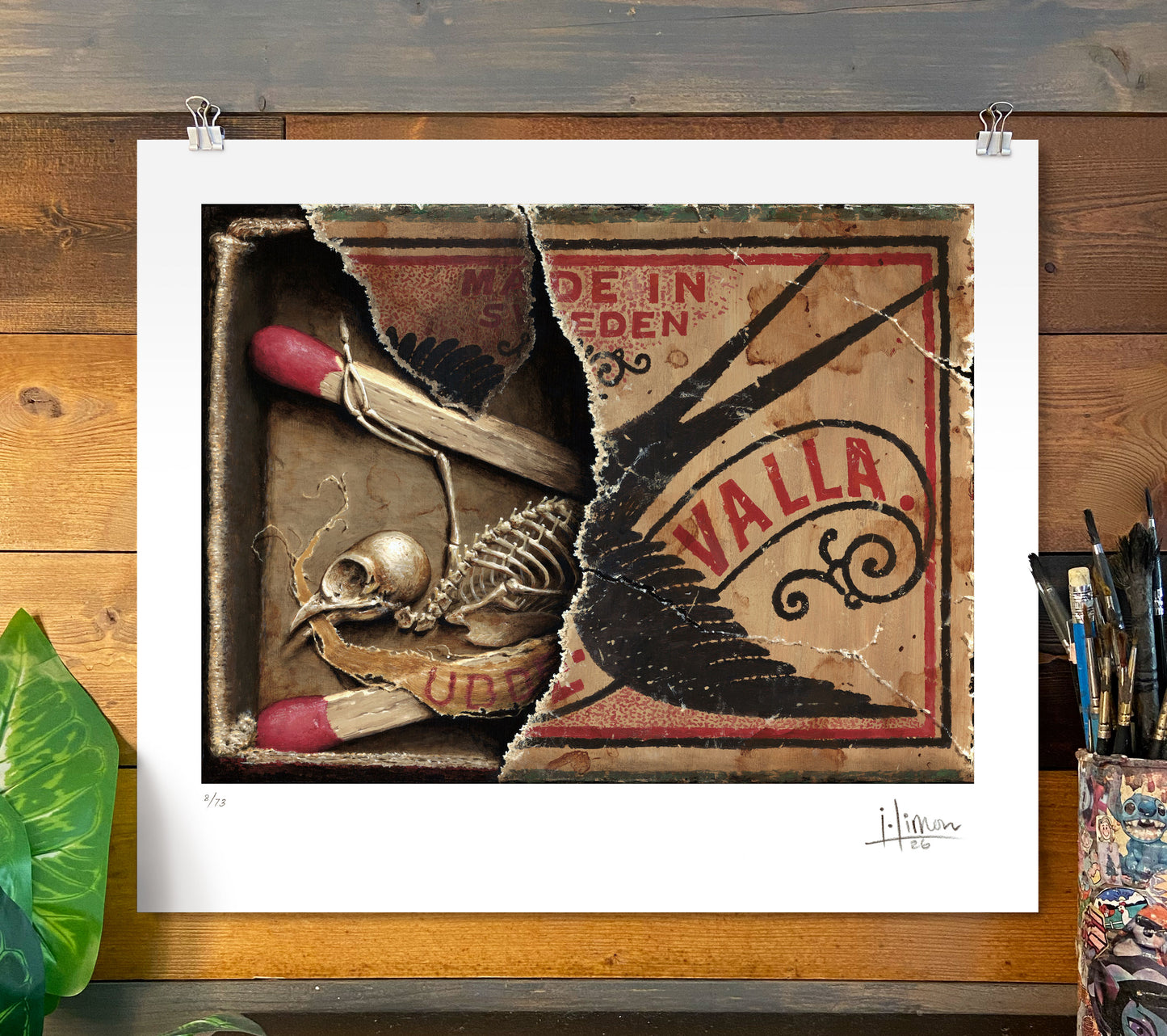 Matchbox Sparrow, Limited Edition Print